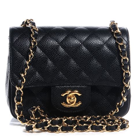 chanel mini flap bag black caviar|CHANEL Caviar Quilted Mini Square Flap Black .